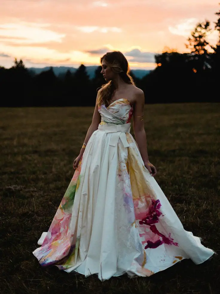 Colorful and Unique Wedding Dress Trends