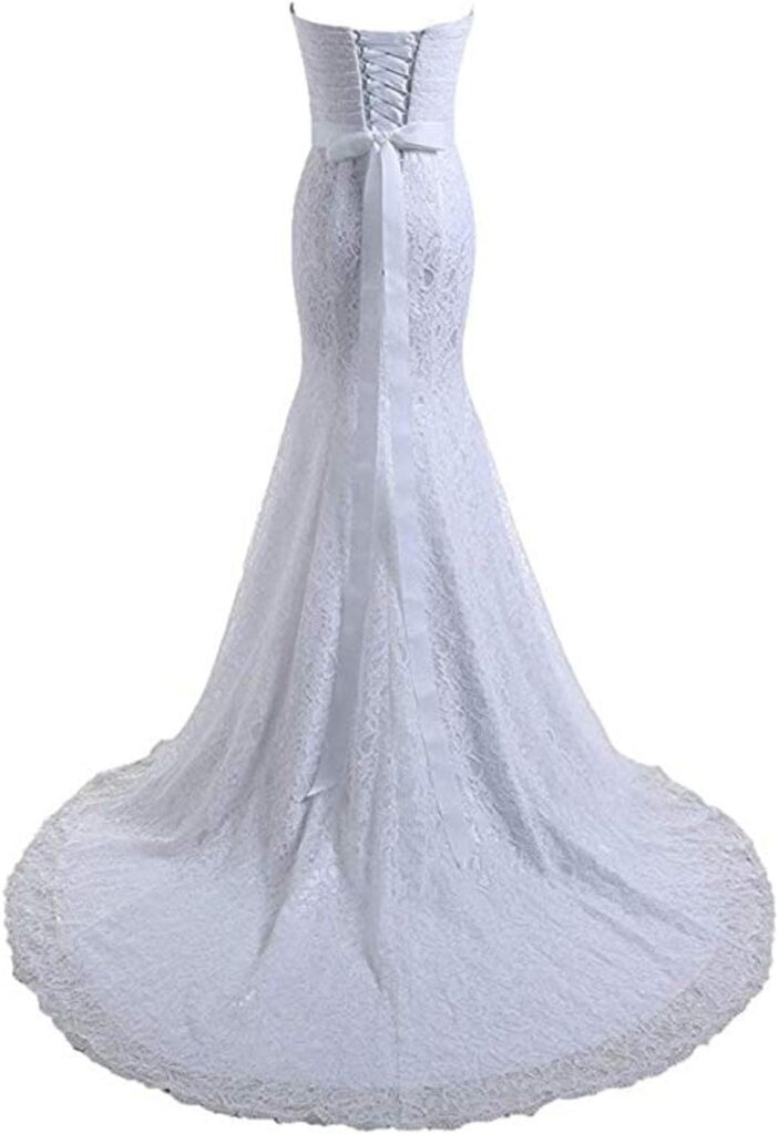 Likedpage Womens Lace Mermaid Bridal Wedding Dresses