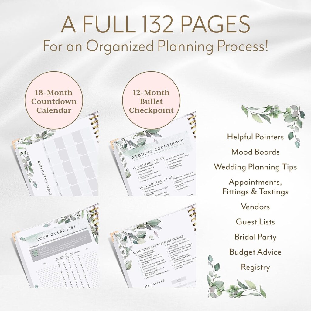 Your Perfect Day Wedding Planner for Bride - Wedding Planning Book and Organizer, Bridal Wedding Planner Book  Binder with Wedding Countdown Calendar