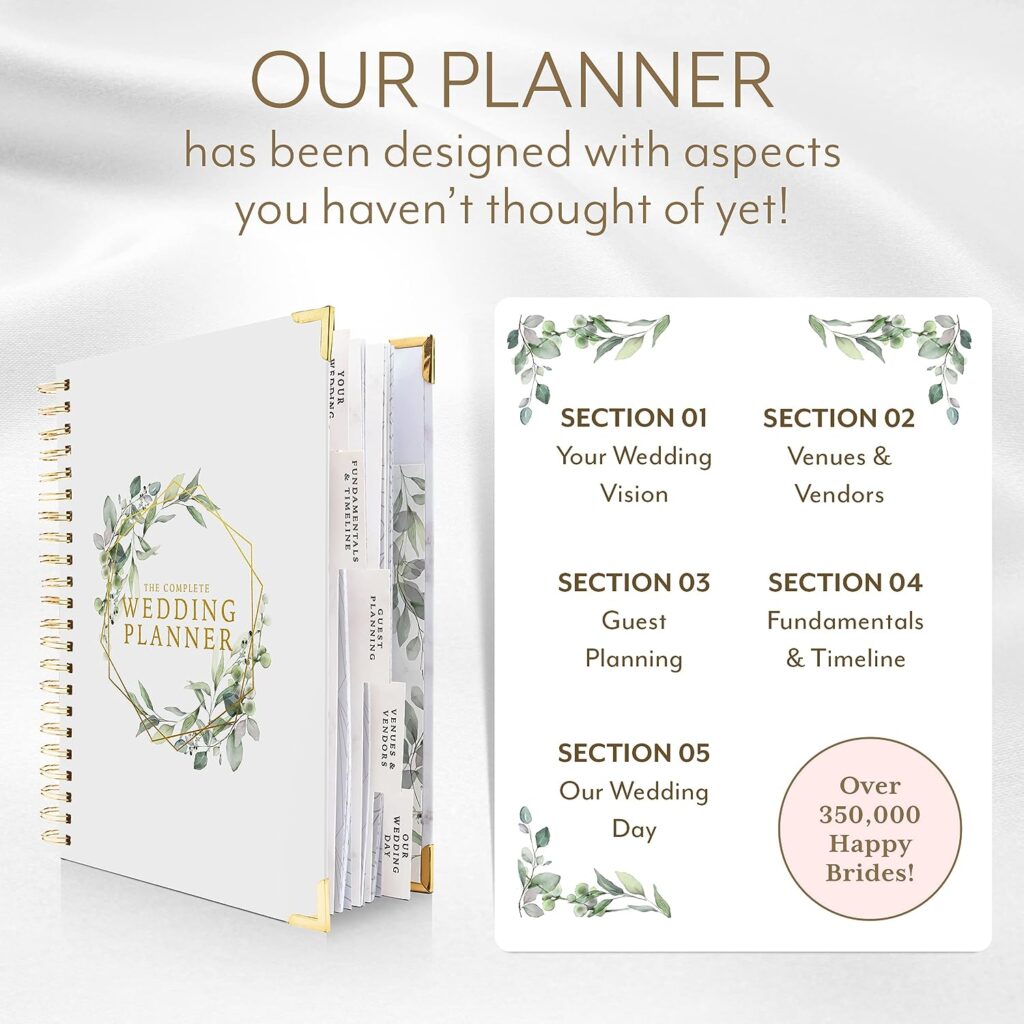 Your Perfect Day Wedding Planner for Bride - Wedding Planning Book and Organizer, Bridal Wedding Planner Book  Binder with Wedding Countdown Calendar