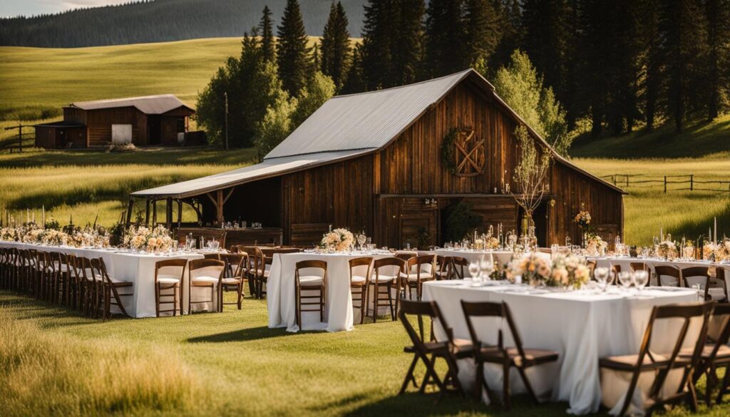 Rustic Montana wedding venue