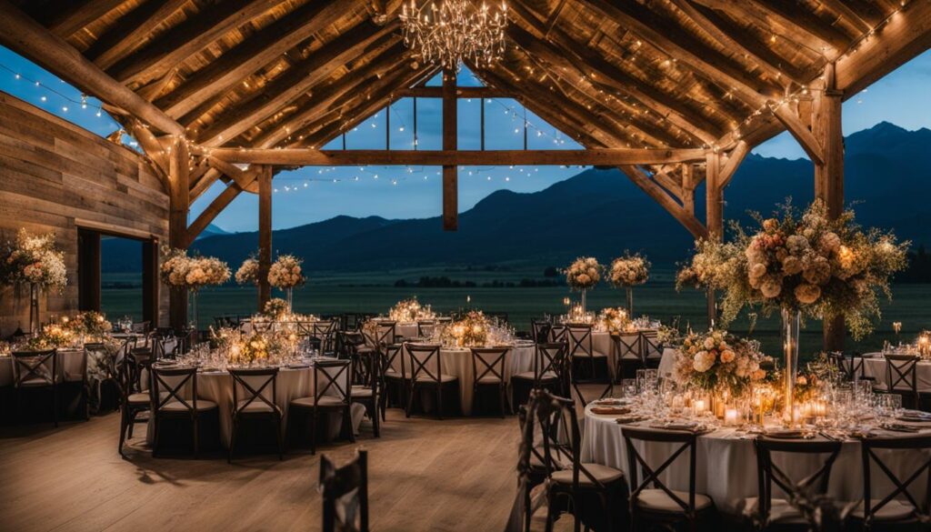 barn wedding venue in Montana