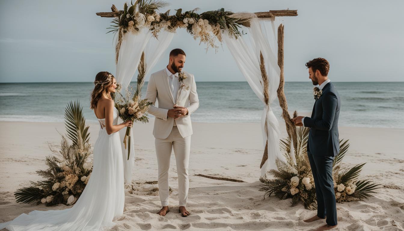 beach wedding on a budget