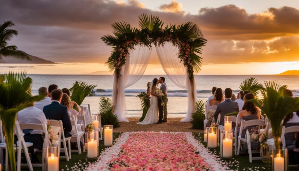beachfront wedding venue in Maui