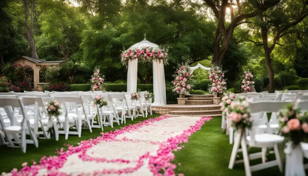 garden wedding venue at Bella Rose Estate