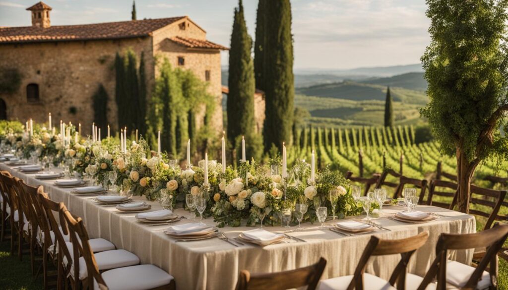 outdoor wedding venues Tuscany, Italy