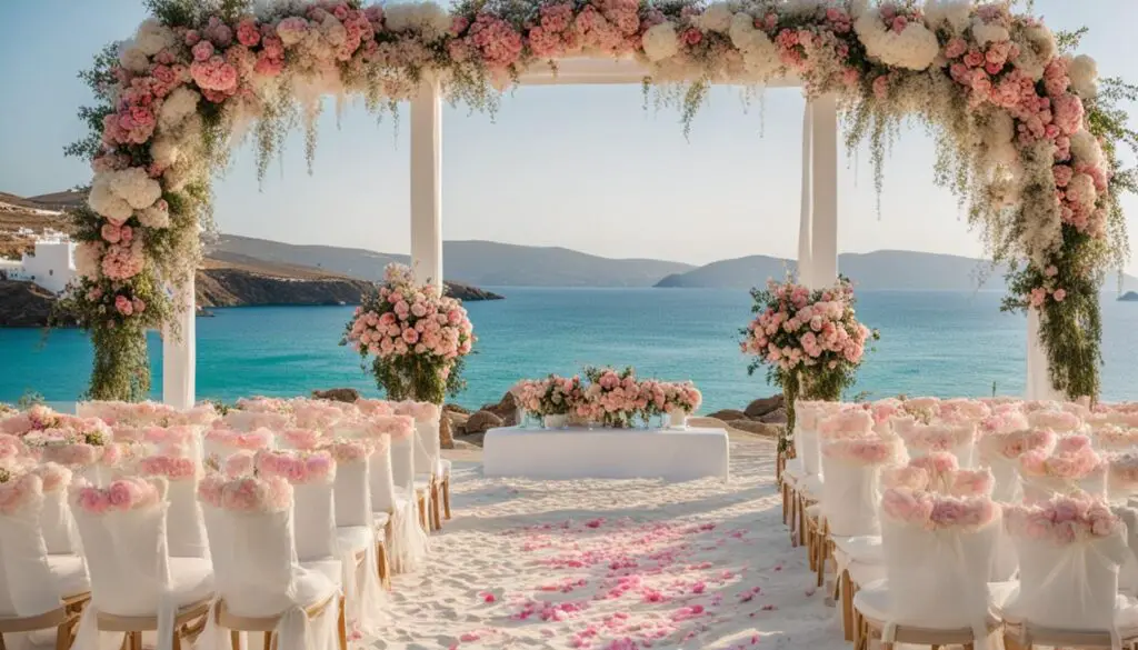 beachfront wedding venue Mykonos