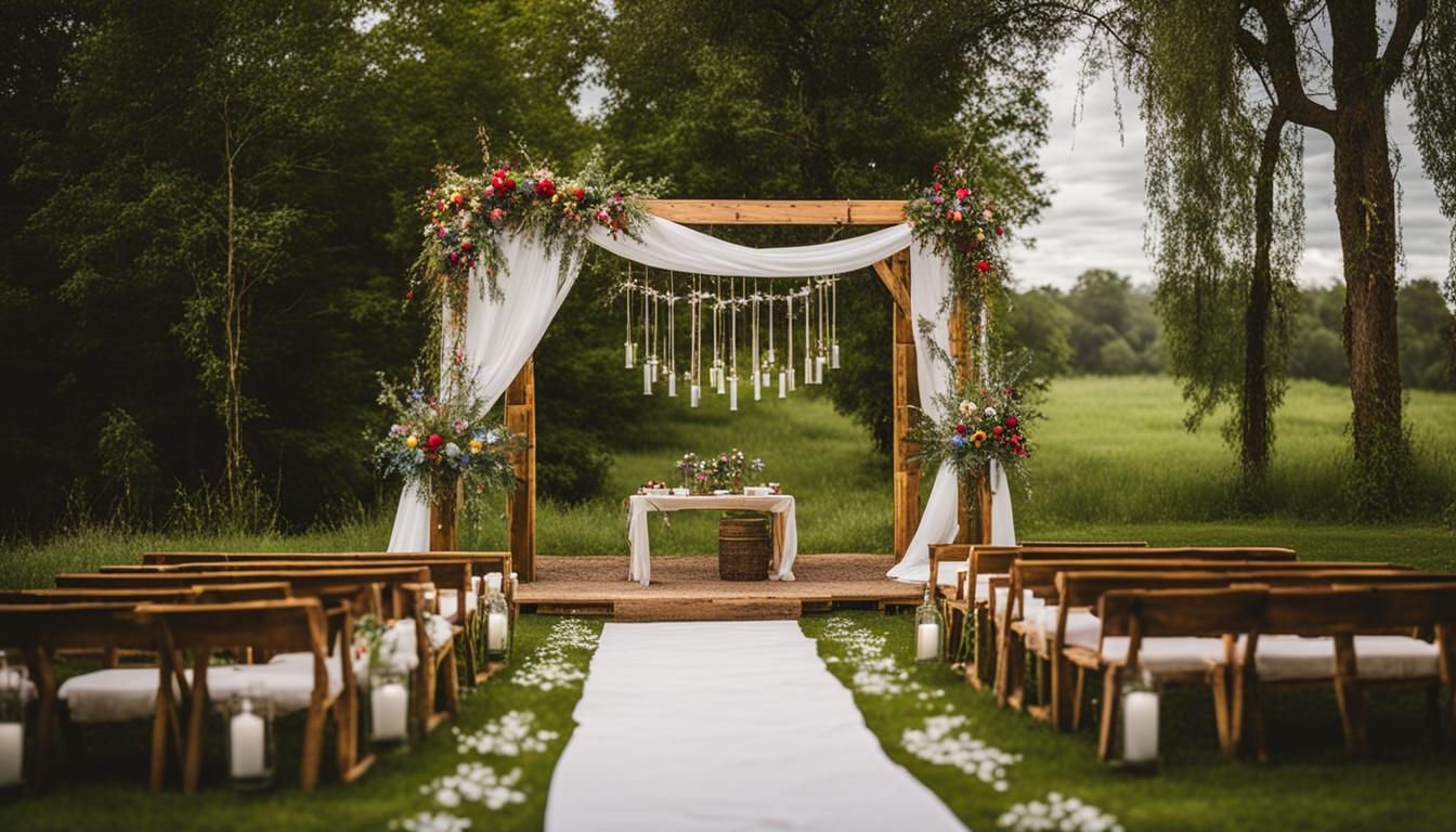 outdoor wedding ceremony decoration ideas on a budget