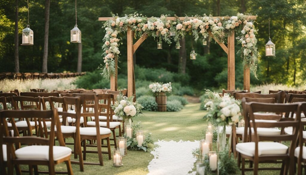 outdoor wedding decor