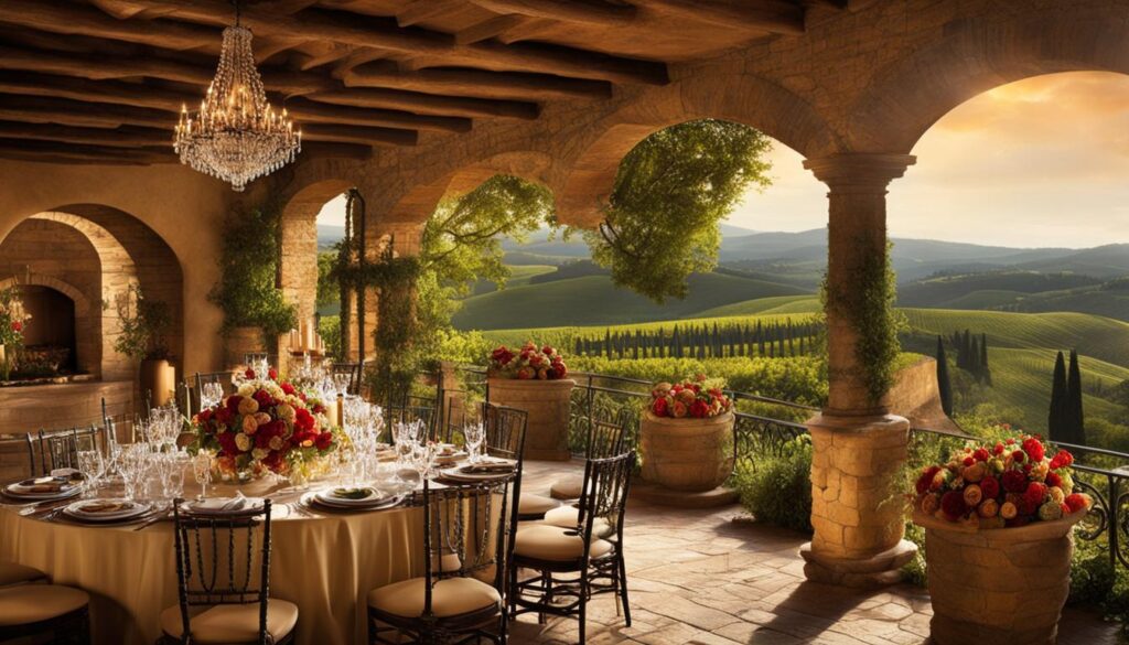tuscan luxury wedding venue