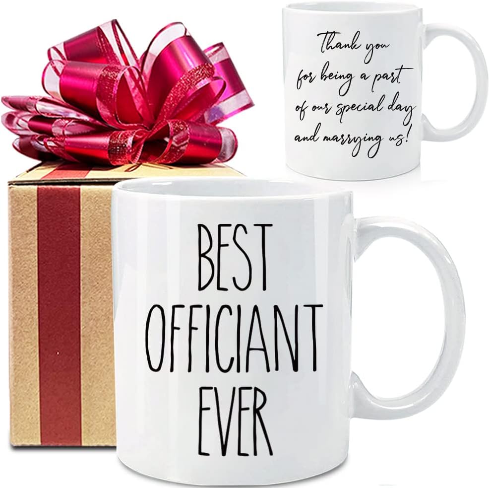 Dnuiyses Funny Wedding Officiant Coffee Mug, Present to That Special Person Performing the Marriage Ceremony Coffee Mug for Couple, Best Officiant Ever Coffee Mug Gifts from Bride  Groom
