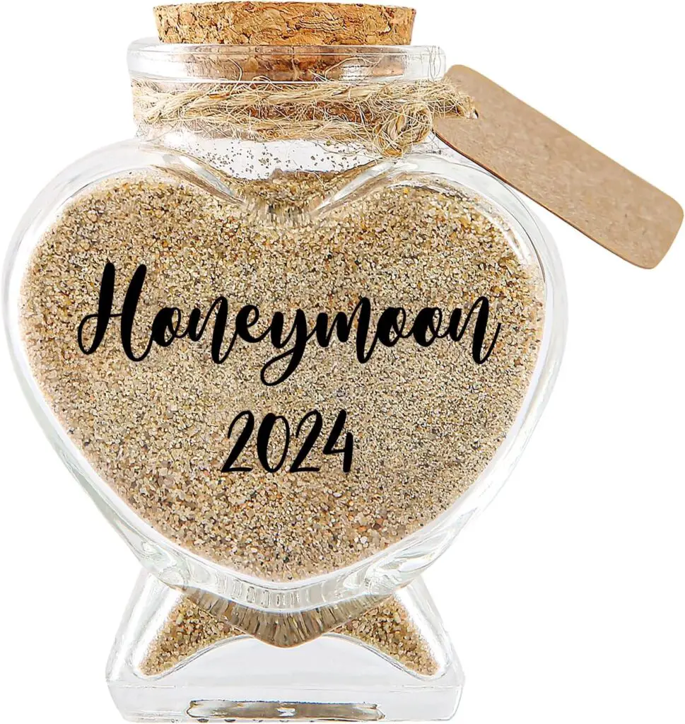 Honeymoon Sand Keepsake Jar 2024, Romantic Honeymoon Gifts for Newlywed Couple, Bride  Groom, Bridal Shower Gifts, Wedding Registry, Engagement, Unique Travel Gift Ideas, Honeymoon Essentials